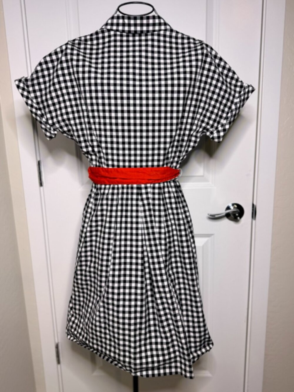 Talbots Gingham Cuffed Sleeve Shirt Dress, Size 6p - Picture 7 of 10